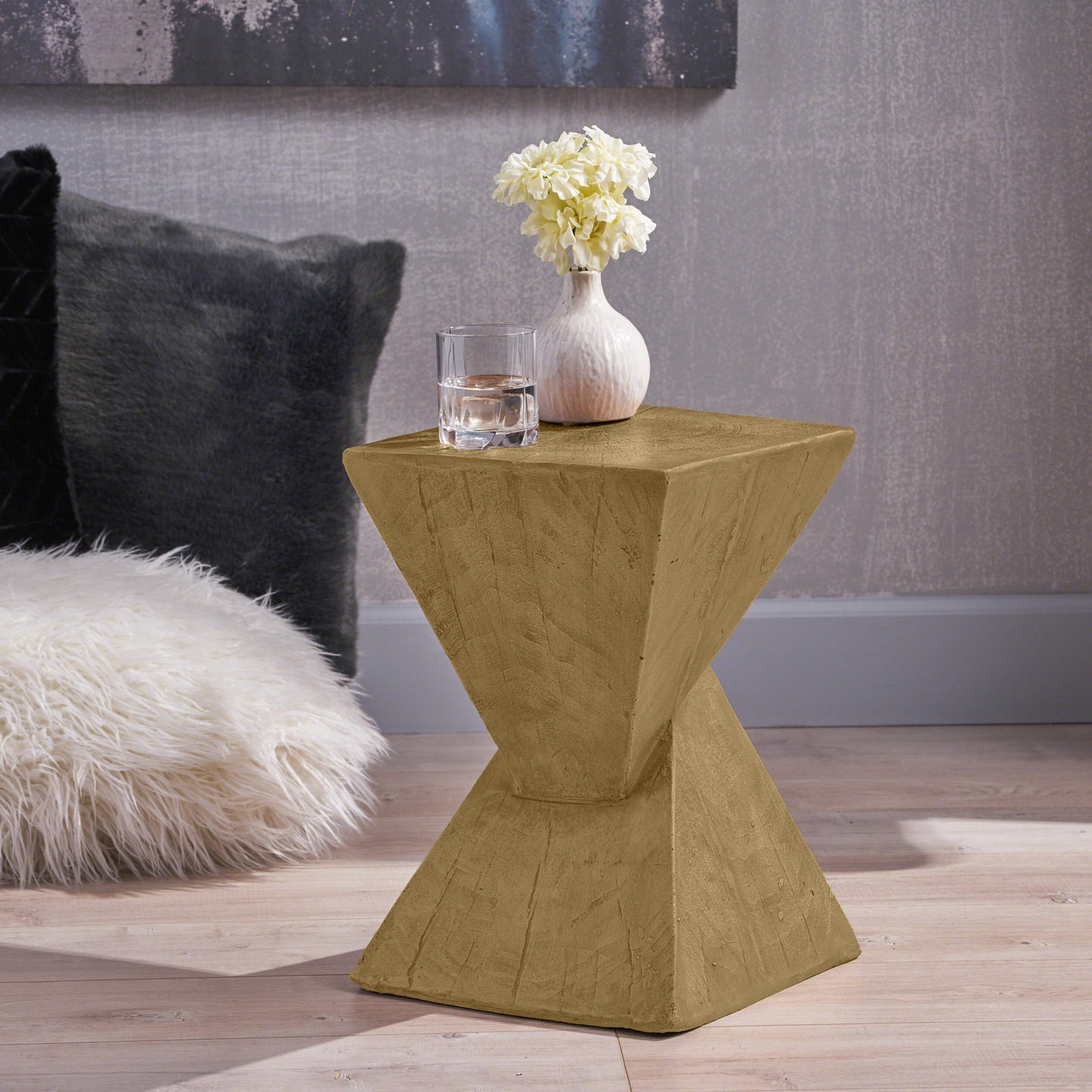 Jerod Indoor Lightweight Concrete Accent Table
