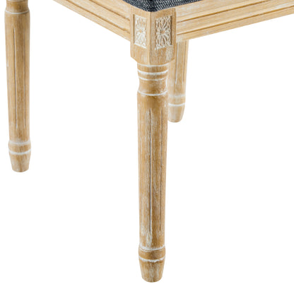 HaChiMi French Country Dining Chairs - Elegant Cane Backrest & Upholstered Seats,Set of 2