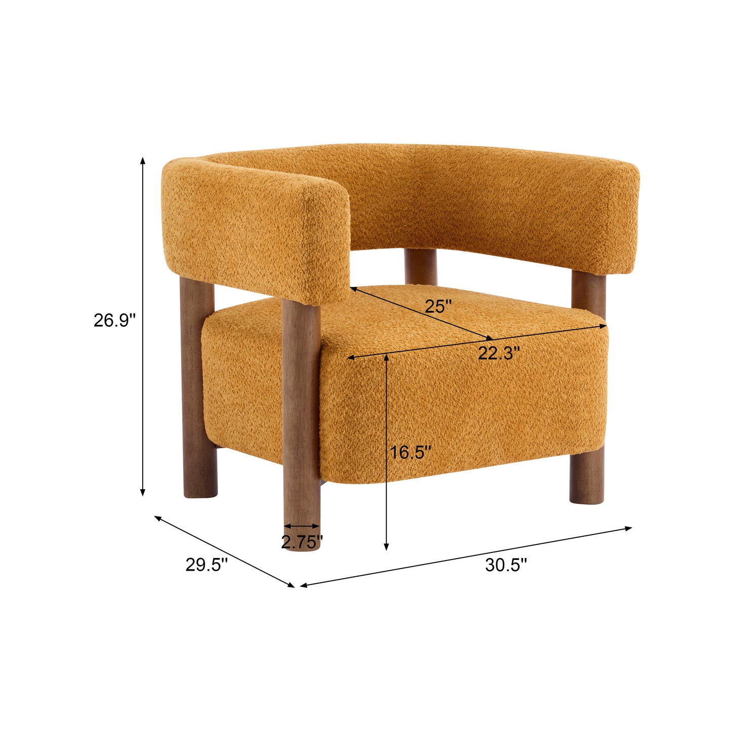 Trailthorn Boucle Upholstered Accent Arm Chair