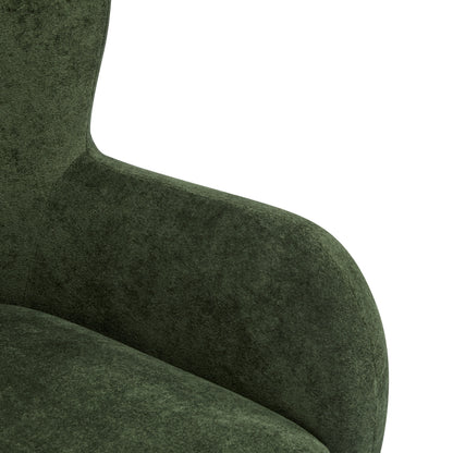Zoe Fabric Wingback Accent Chairs Single Sofa