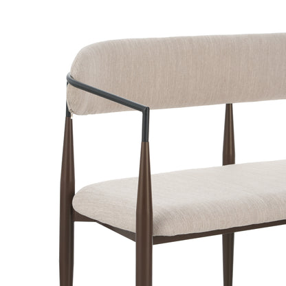 Embare Minimalist  Style Metal Loveseat Settee