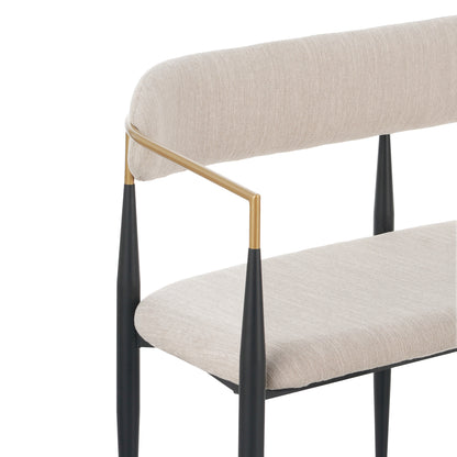 Embare Minimalist  Style Metal Loveseat Settee