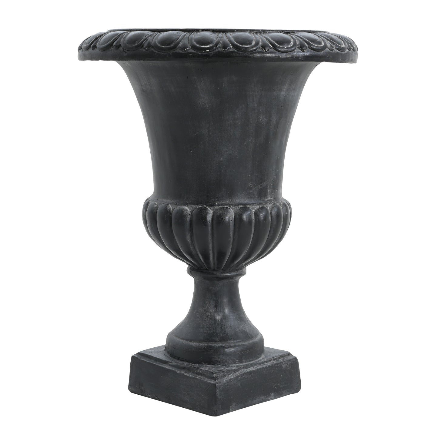 Caldrithar MGO Garden Artistic relief Urn, Antique Black, 25.75'' H