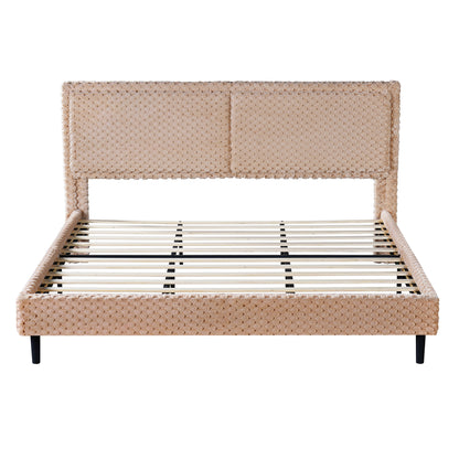 Fessil Simple Modern Plush Soft Bed Comfortable Backrest Bedroom Bed