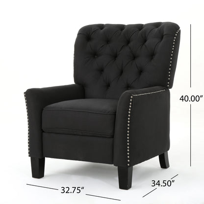 Finnion Modern Fabric Push Back Recliner