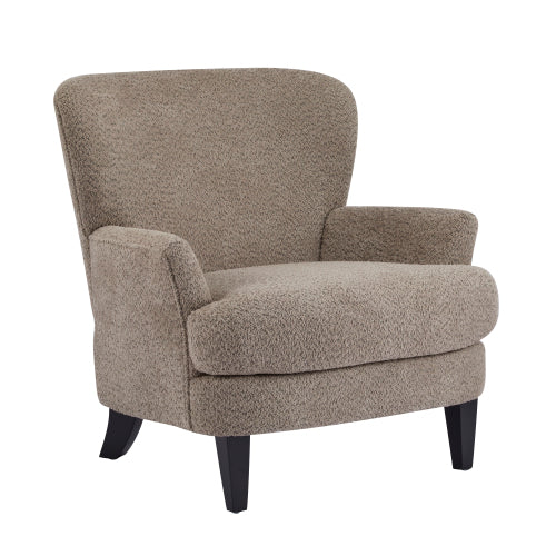 Calla Modern Birch Upholstered Club Chair, Off-White