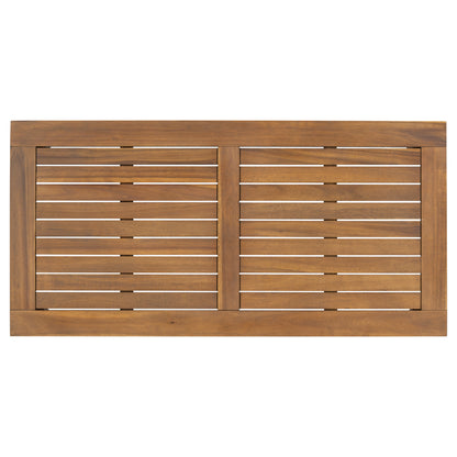 Selyric 2-Piece Outdoor Acacia Chat Set Contains 1 Loveseat and 1 Coffee Table