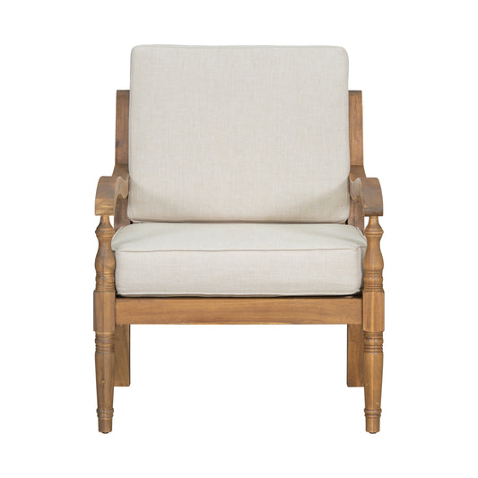 Selyric Acacia Luxe Outdoor Patio Chair with Cushions,Wooden Club Chairs,Set of 2