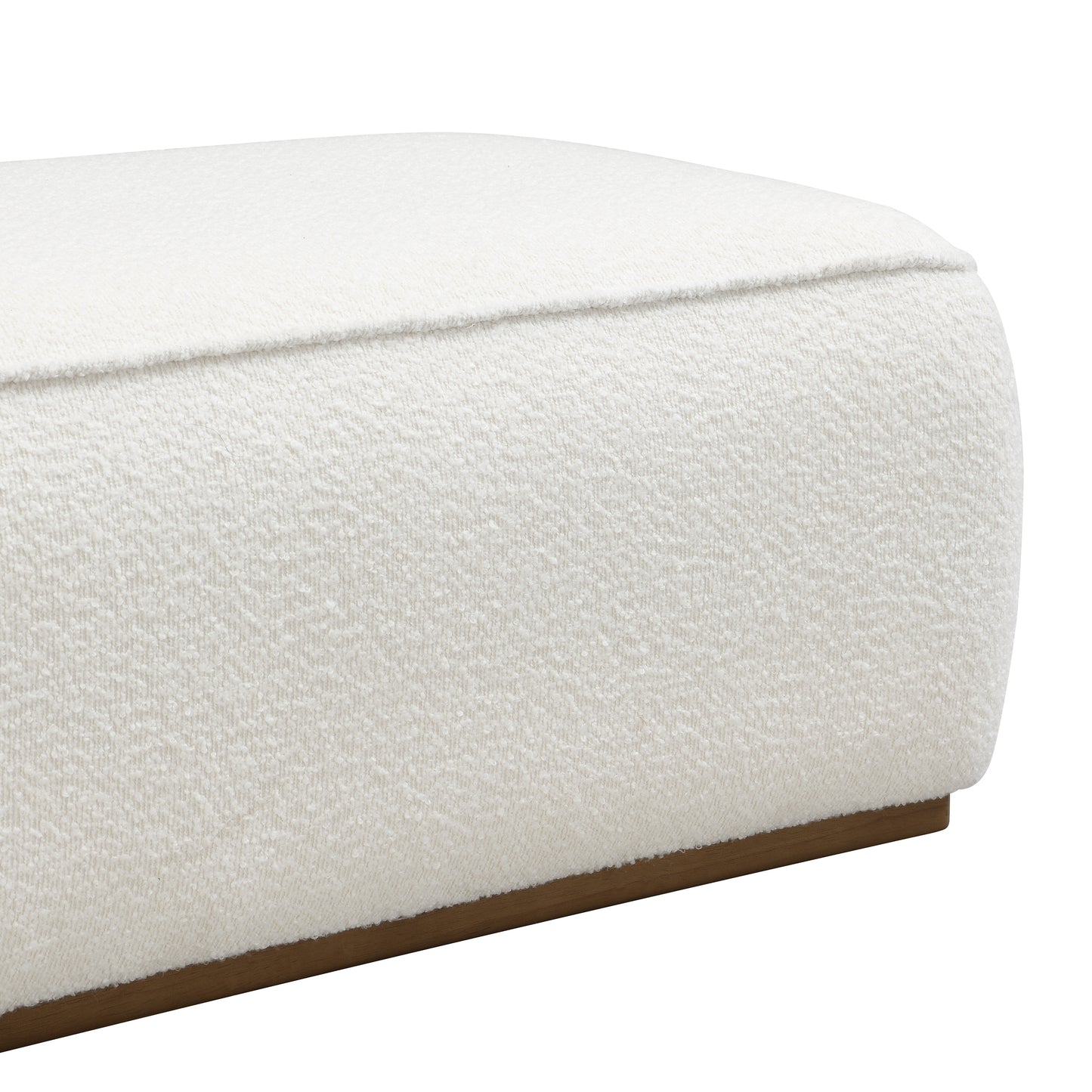 Narethiel Comfort 52" Grainy Fabric Footstool - Versatile Ottoman,Beige