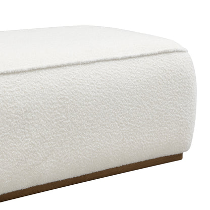 Narethiel Comfort 52" Grainy Fabric Footstool - Versatile Ottoman,Beige
