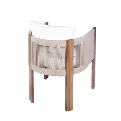 Matera Modern Wood Patio Dining Chair (Set of 2)