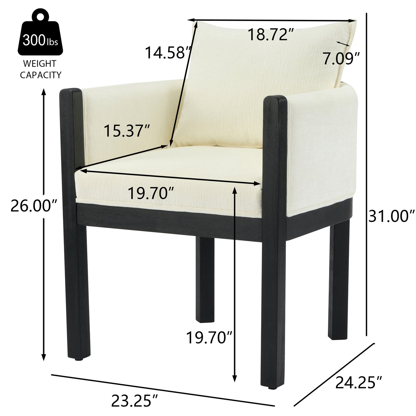 Ulradarisa Linen Upholstered Armchair (Set of 2)