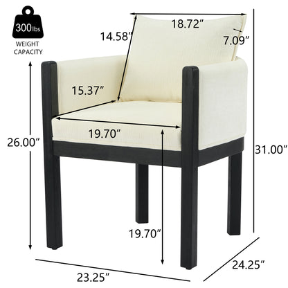 Ulradarisa Linen Upholstered Armchair (Set of 2)