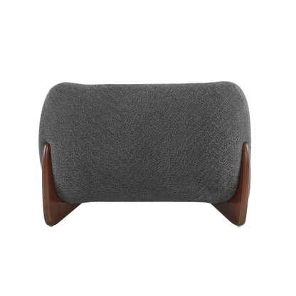 Zelora Modern Upholstered Boucle Club Chair, Birch Wood