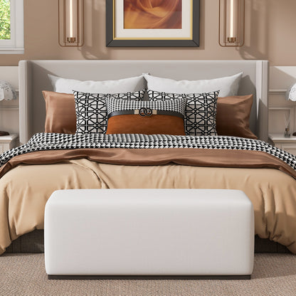 Nyvenor Modern Minimalist Upholstered Footstool for Living Room and Bedroom