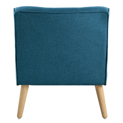 Tapara Mid-Century Modern Armchair - Tufted Fabric Accent Chair.