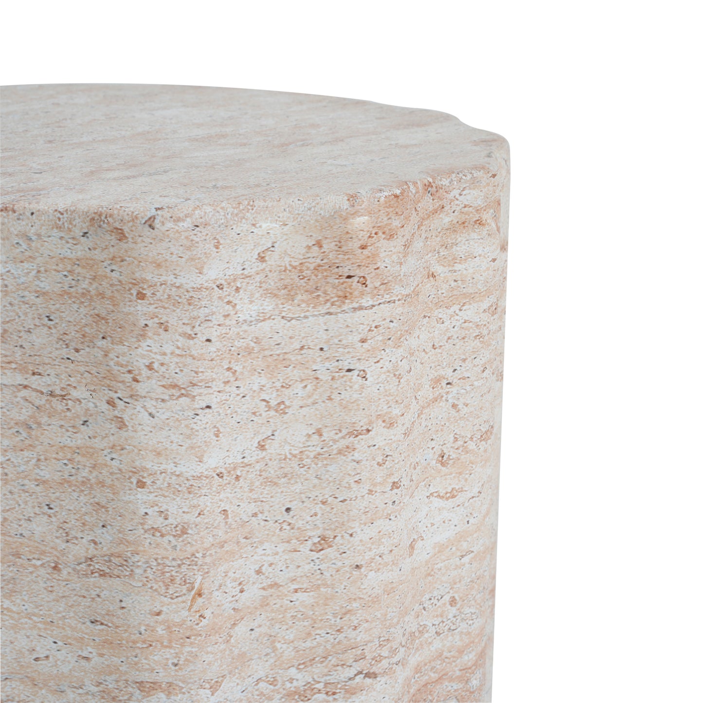 Ivywell Outdoor/Indoor Lightweight Concrete Side Table,Travertine Finish