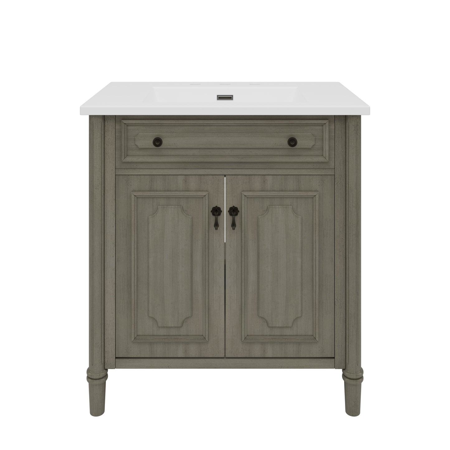 Kizzo 31" Vintage Bathroom Vanity with Sink, Rustic Bathroom Cabinet