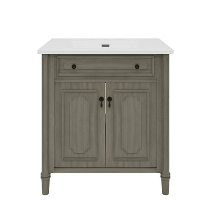 Kizzo 31" Vintage Bathroom Vanity with Sink, Rustic Bathroom Cabinet