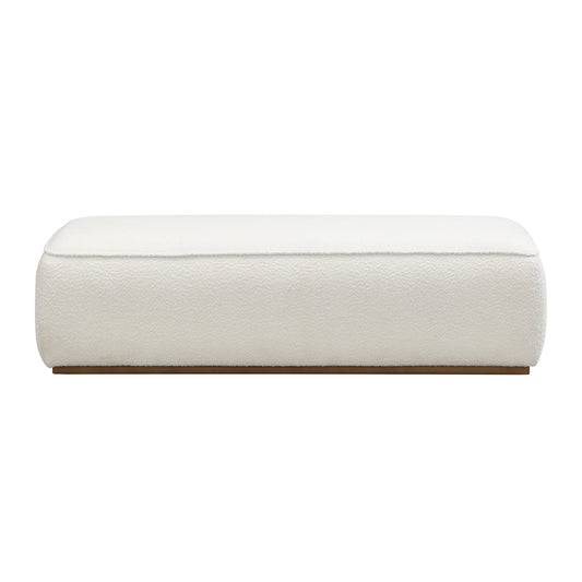 Narethiel Comfort 52" Grainy Fabric Footstool - Versatile Ottoman,Beige