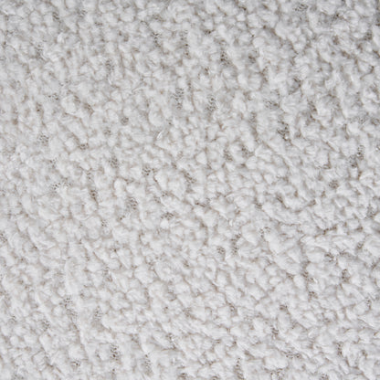 Elowen Dining Chair Set of 2, Plush Boucle Fabric Upholstered Chairs with Curved Wooden Legs, Beige & Brown, 300lbs Capacity