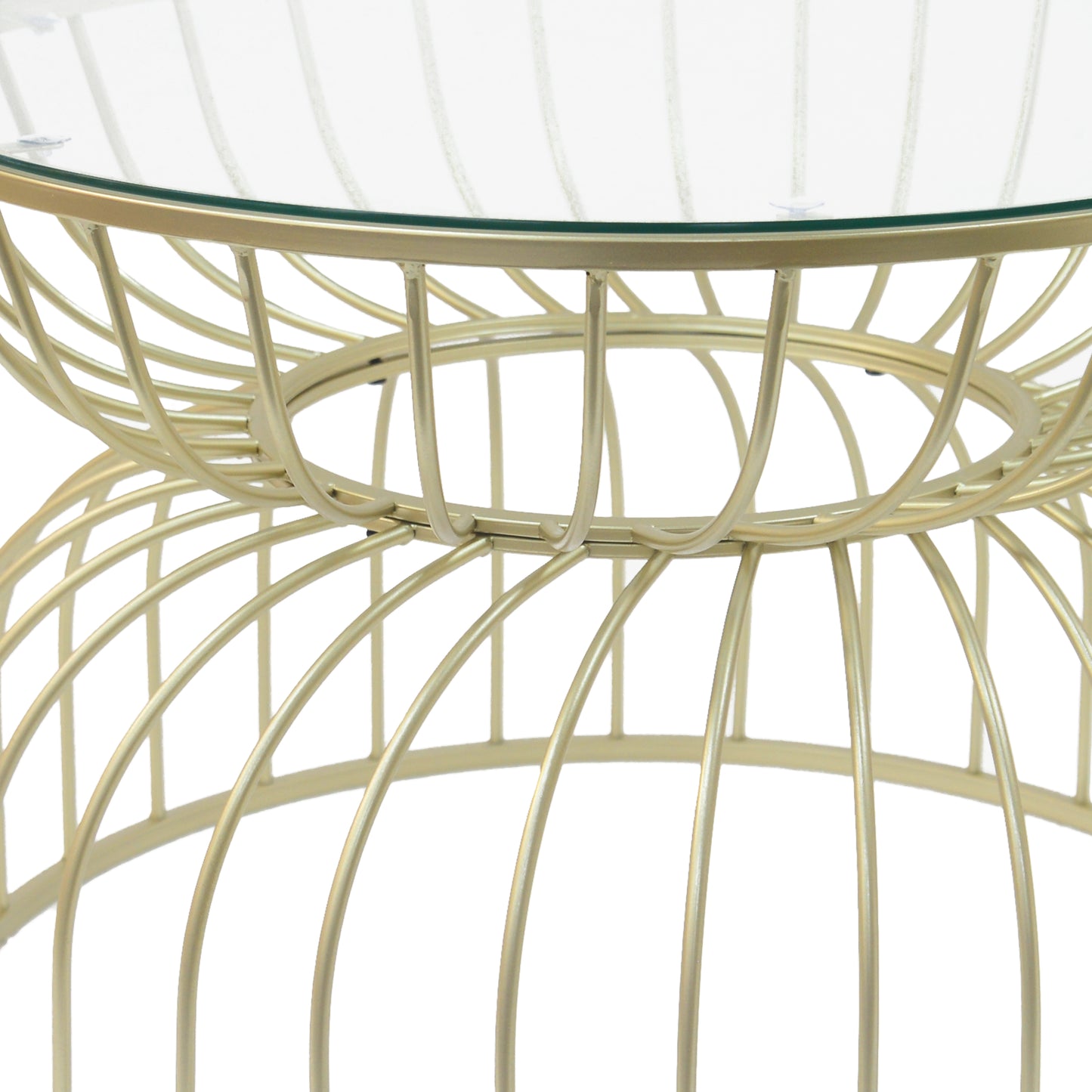 Gold glass luxury side table coffee table modern apartment living room coffee table