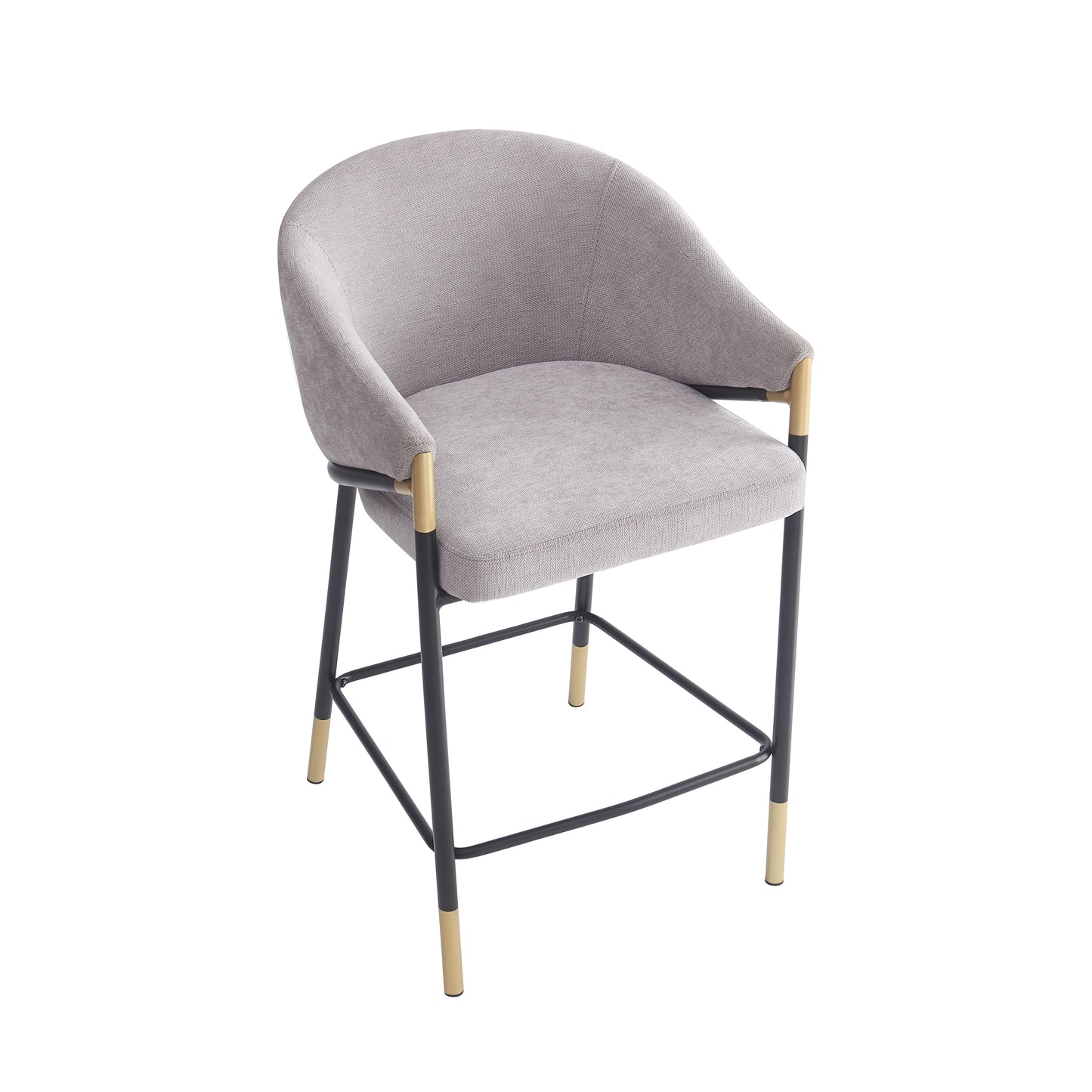 Zayana 26" Seat Height, Modern Bar Stool with Curved Armrests,Set of 2