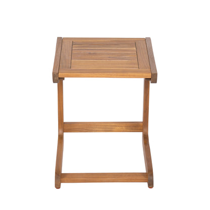Ashwell C-shaped Acacia Wood Side Table