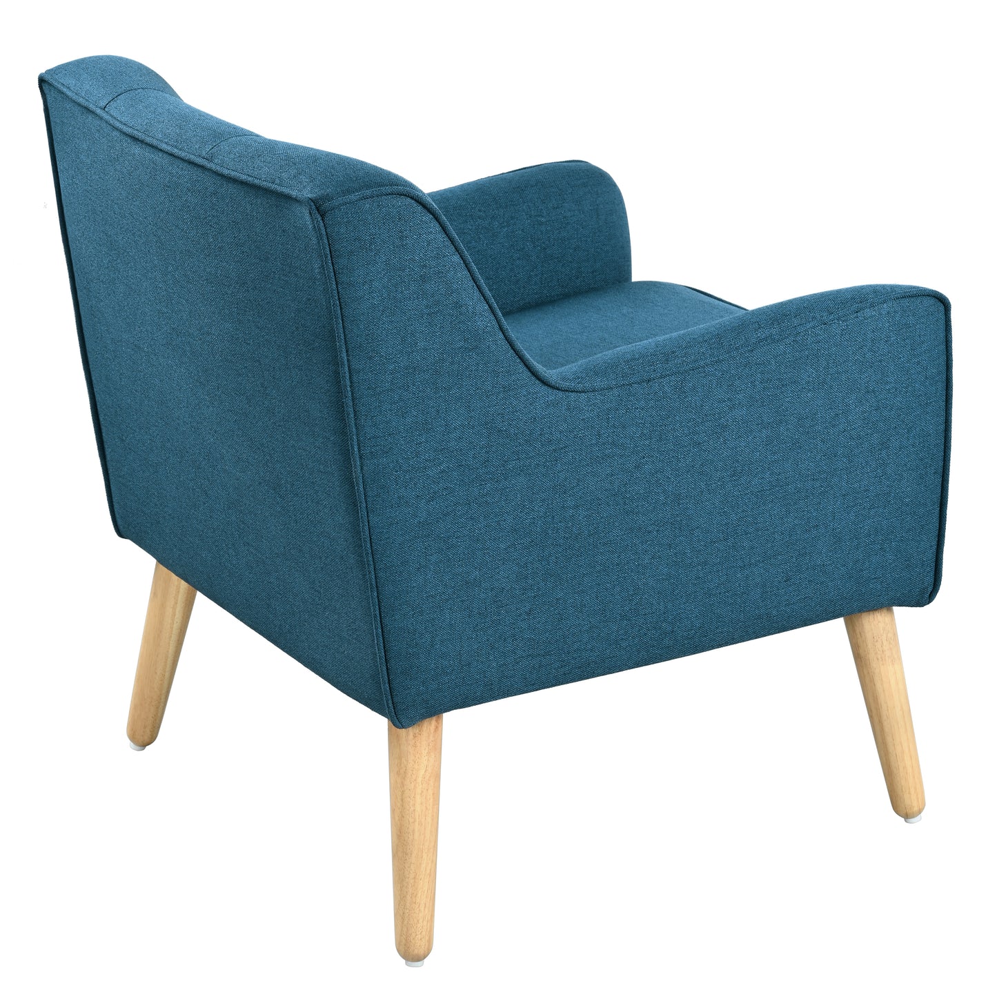 Tapara Mid-Century Modern Armchair - Tufted Fabric Accent Chair.