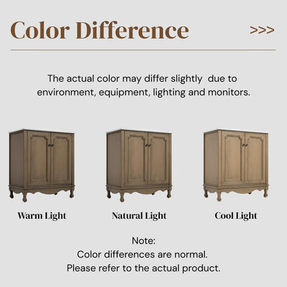 Orion 30" Vintage Bathroom Vanity with Ceramic Sink, Bathroom Vanity Cabinet,Antique Brown