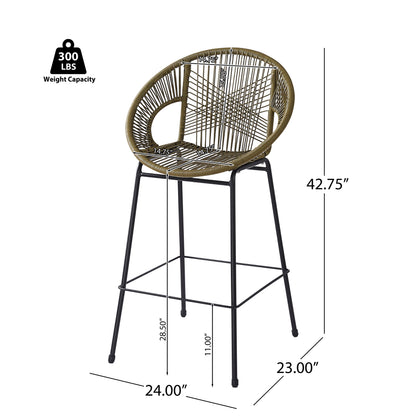 Bernor 28.5 in. Patio Outdoor Bar Stools