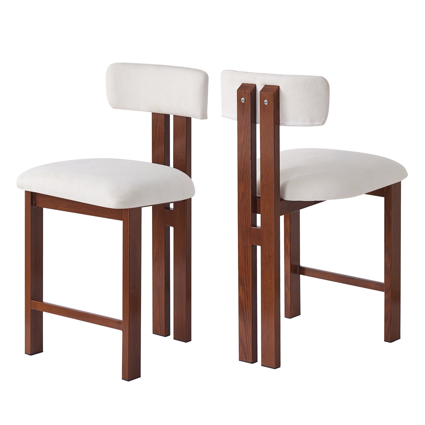 Lodge Modern Upholstered Counter Stools, Set of 2