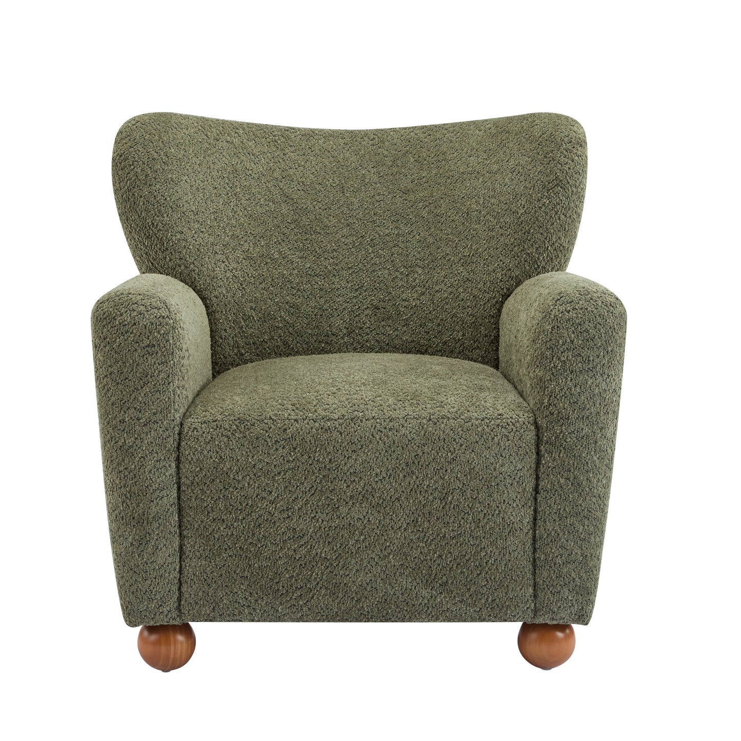 Isorylis Premium Fabric Cozy Wingback Solid Armchair