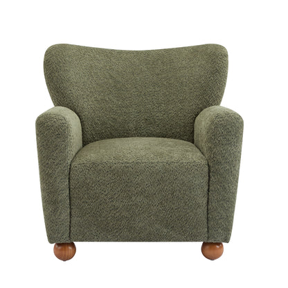 Isorylis Premium Fabric Cozy Wingback Solid Armchair
