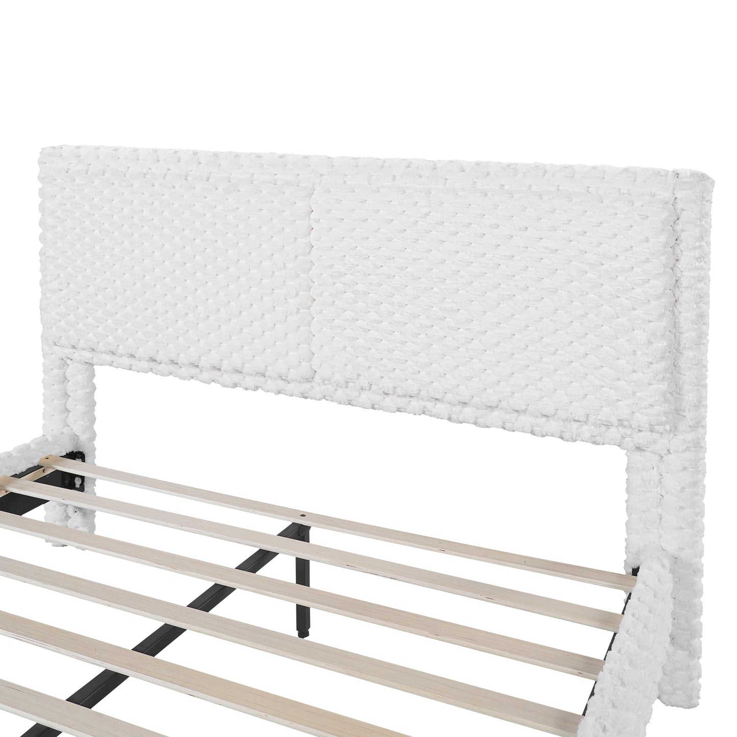 Fessil Simple Modern Plush Soft Bed Comfortable Backrest Bedroom Bed