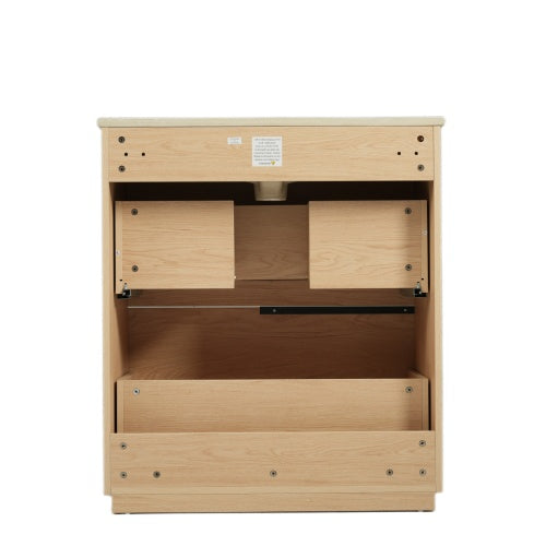 ‌Nexrail 30" Bathroom Vanity with Ceramic Sink and Full-Extension Drawers