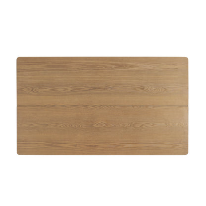 Verenda 63" Rustic Farmhouse Dining Table – Seats 4-6,with Pedestal Base