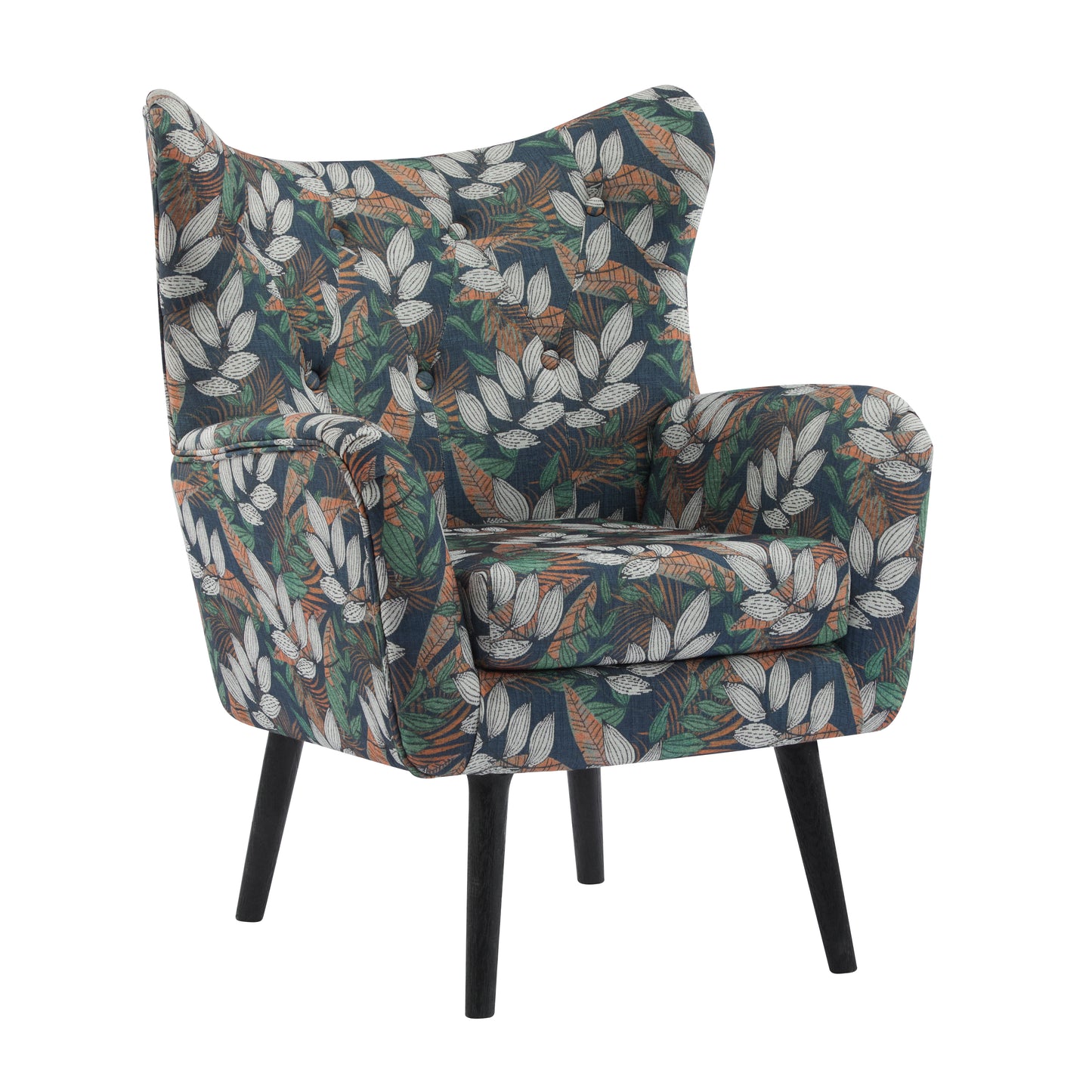 Button Tufted Style Wingback Arm Chair