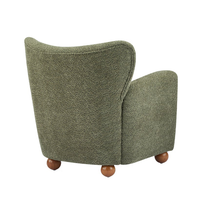 Isorylis Premium Fabric Cozy Wingback Solid Armchair