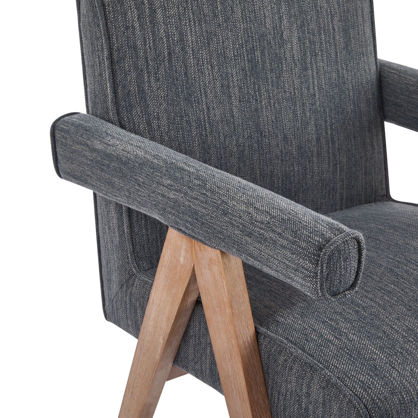 Soliner Indoor Fabric Solid Wood Dining Chair,Set of 2