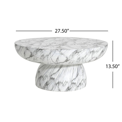 Zireveth MGO Faux Marble Coffee Table for Both Indoor and Outdoor Use
