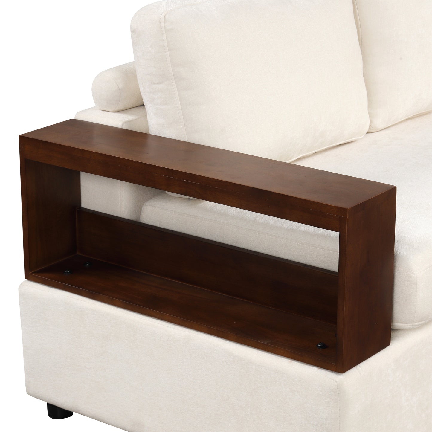 Serava Sectional Sofa Upholstered Sofa Couch with Reversible Armrests for Living Room