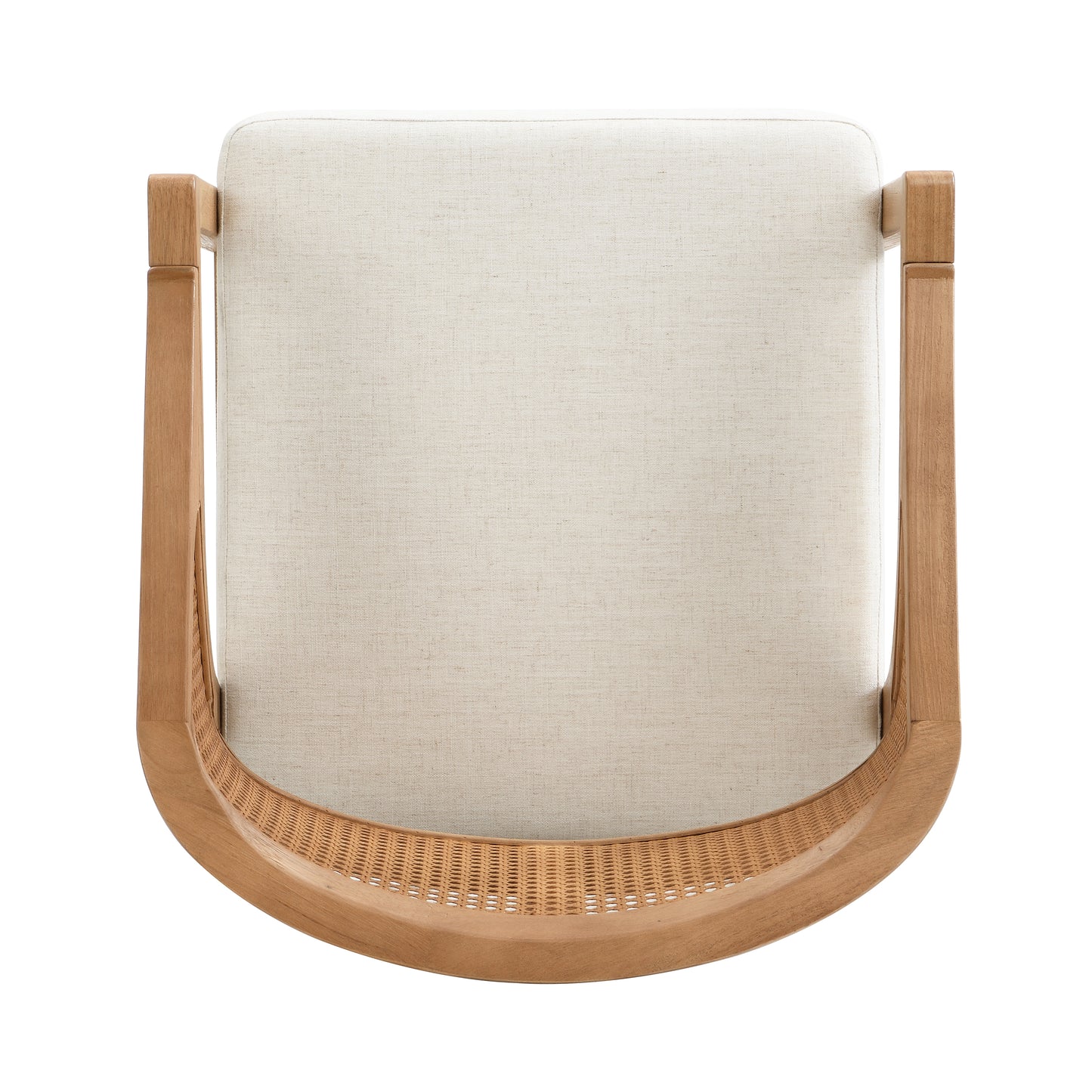 Solace Wooden Frame Counter Stool With Rattan Back-Natural Oak-Set of 2