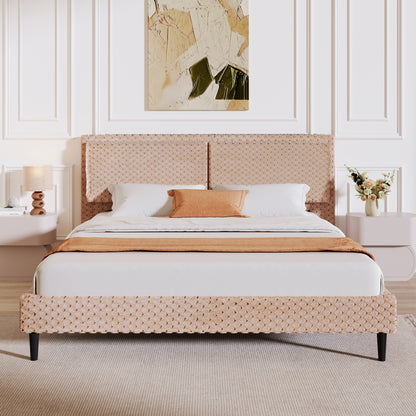 Fessil Simple Modern Plush Soft Bed Comfortable Backrest Bedroom Bed