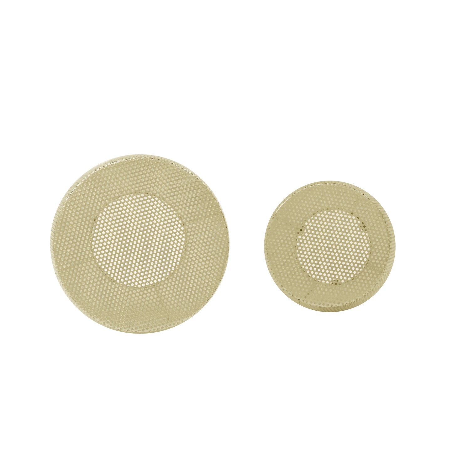 Grandoer Round Metal Hollow Side Table Set