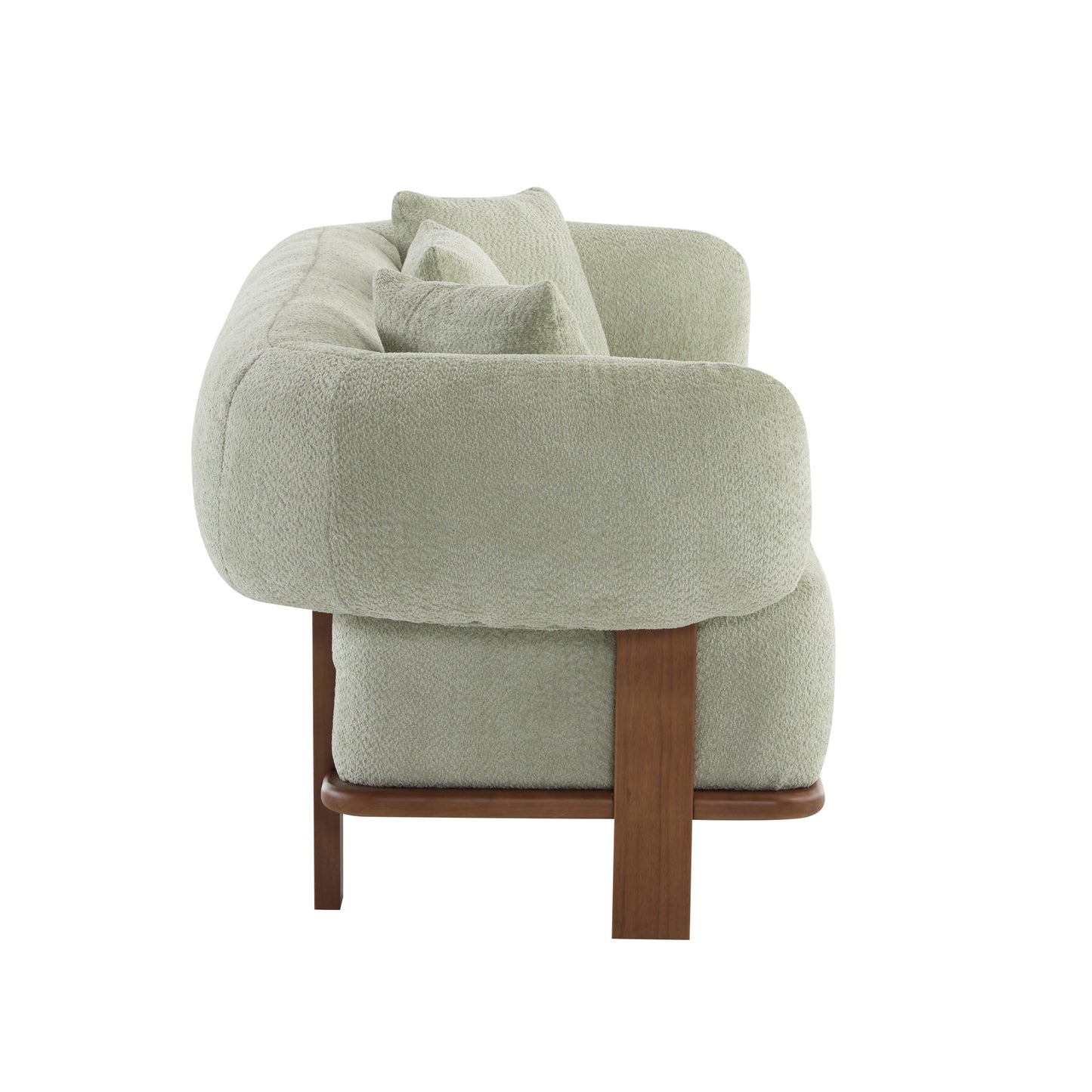 Warder Modern Round Arm Curved Soft Sofa