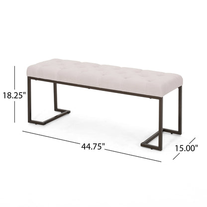 Gladys Modern Fabric Bench