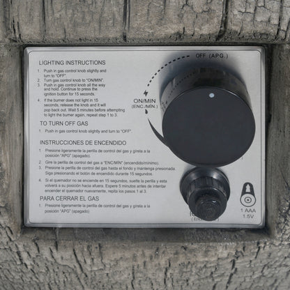 Morvyn Outdoor Fire Pit & Side Table Set – 30,000 BTU Propane Fire Pit + 16x20" Tank Holder,Light Grey