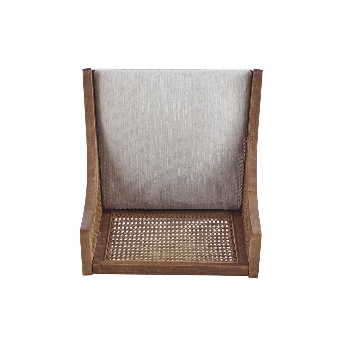 Noxeo Indoor Rattan Wodd Frame Dining Chair,Set of 2