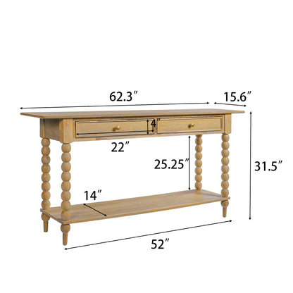 Beatrice 31.5" Console Table - 2 Drawers & Shelf for Living Room/Hallway Storage & Decor